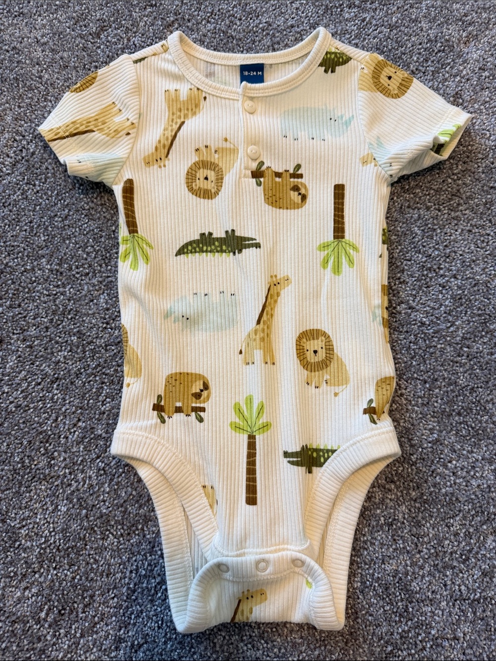 Ribbed Safari Onesie